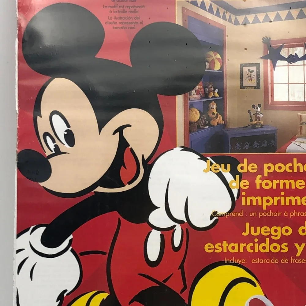 Mickey Mouse Stencil & Stamp Set Home Decoration Decor New! Sealed Gift Idea